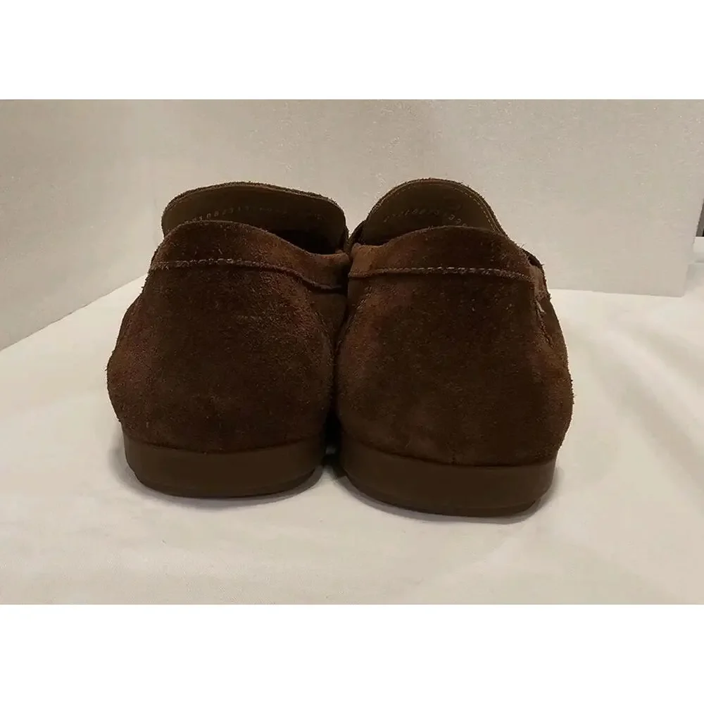 Mephisto Suede Moccasin Penny Driving Loafer Brown‎ Suede US Size 11 Retail $325